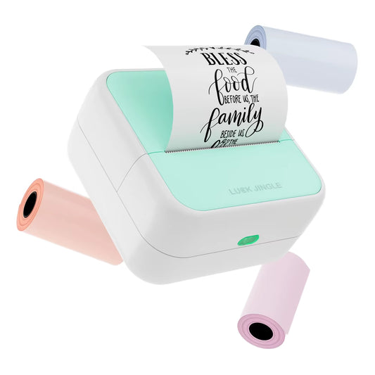 203DPI Portable Thermal Label Printer Mini Wireless Portable Sticker Printer Study Notes Learning Photos Inkless Mini Printer