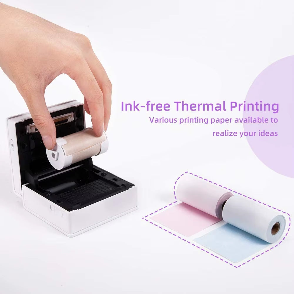 Thermal Paper Original  Sticker 3 Rolls Fit M02 M02S M02 Pro Thermal Printer Mini Thermal Photo Sticker