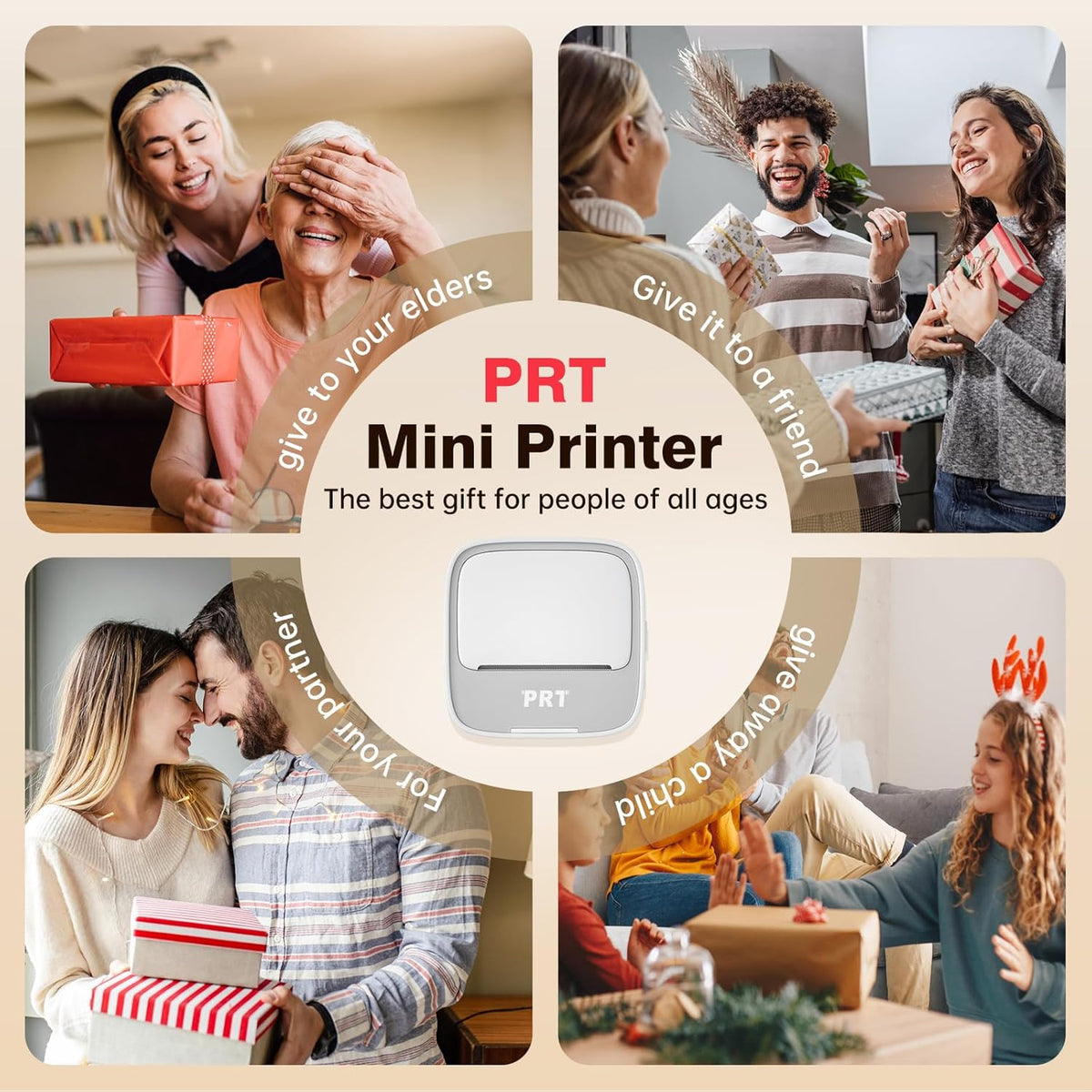Sticker Printer, Mini Thermal Printer Bluetooth Portable Sticker Maker with 1 Roll Paper, Print Pod, for Study Notes, Pictures, Labels, DIY, Multiple Templates for Phones & Tablets